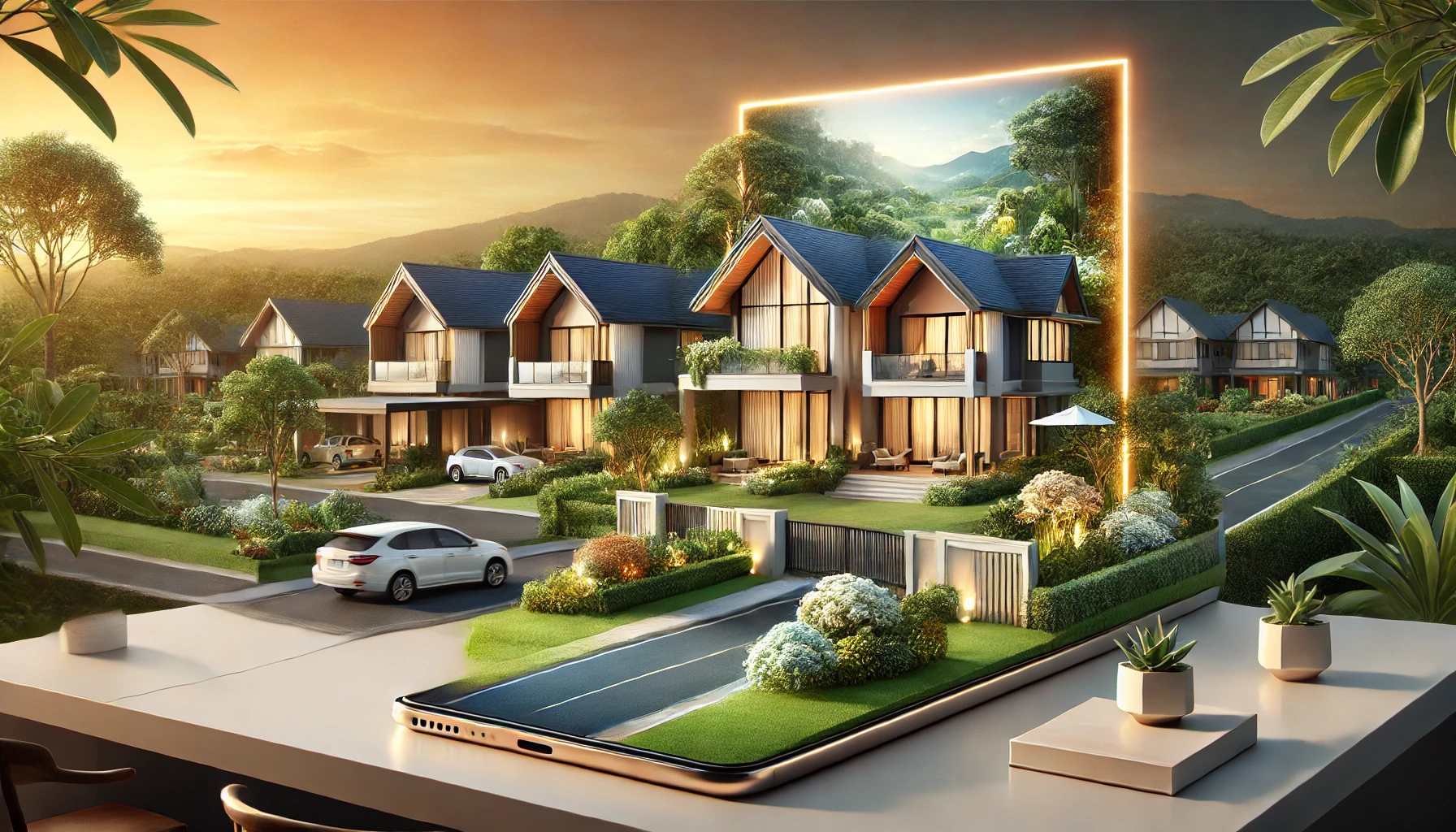 DALL·E 2025-03-03 11.09.42 - A professional and elegant banner image showcasing Bhutani real estate projects, featuring modern architecture, green surroundings, and a luxurious li